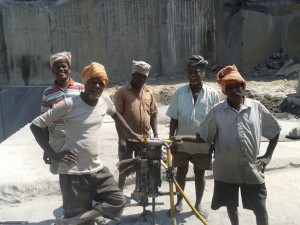 Block Marble stone Quarry Migrant workers