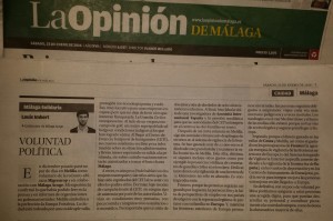 Article dans La Opinión de Málaga - janvier 2016